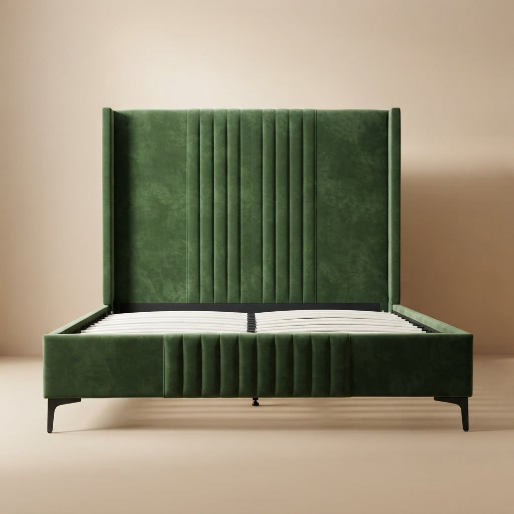 Promenade Queen Bed in Moss Green