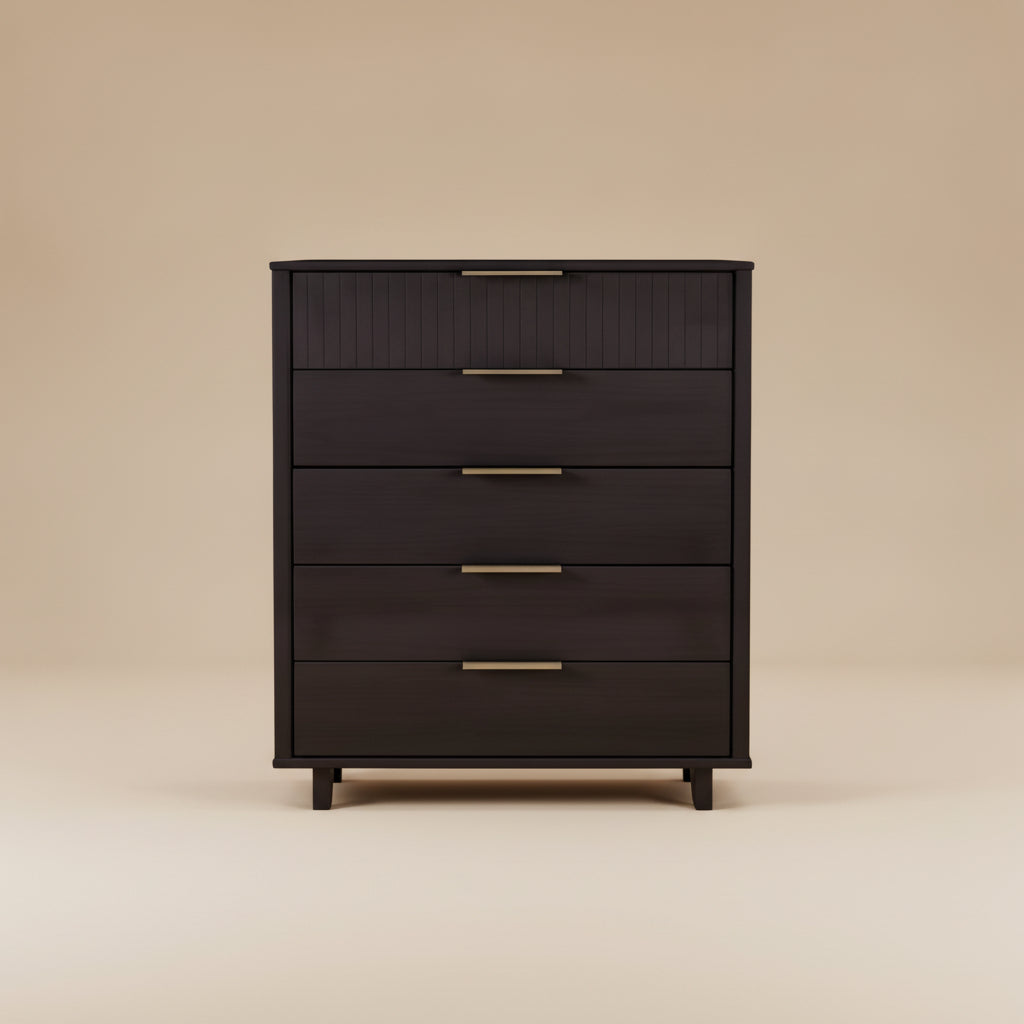 Granville Tall Narrow Black Dresser