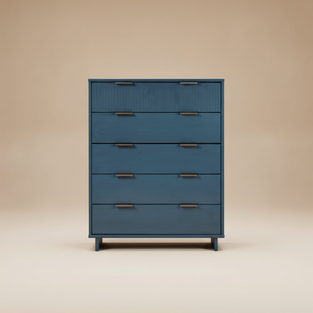 Granville 49" Modern Midnight Blue Tall Dresser