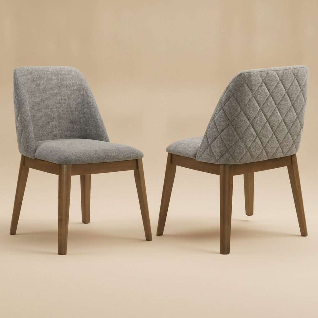 Franklin Upholstered Dining Side Chair Grey (Set of 2)