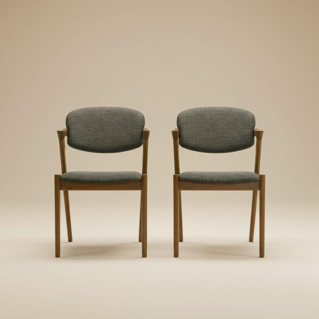 Malone Padded Wood Dining Arm Chair Dark Walnut (Set of 2)