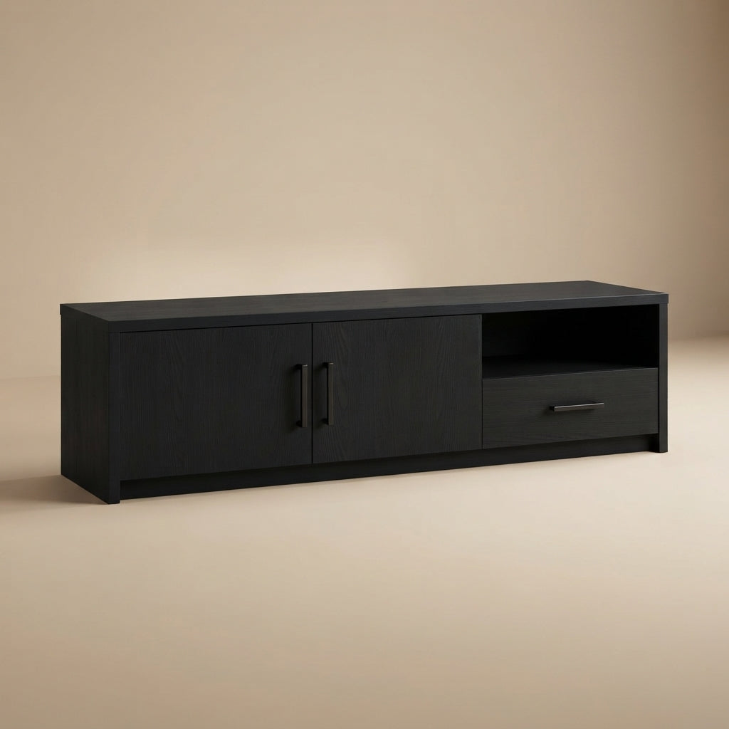 Murray 70-inch 2-door TV Stand Media Console Black