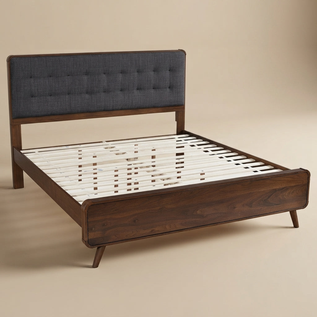 Robyn Wood Platform Bed Dark Walnut