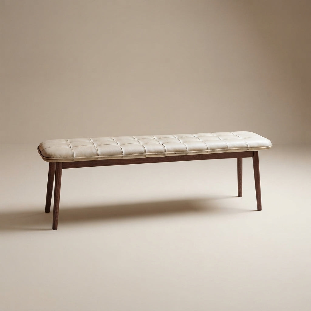 Burrow Natural Oak Wood Bench