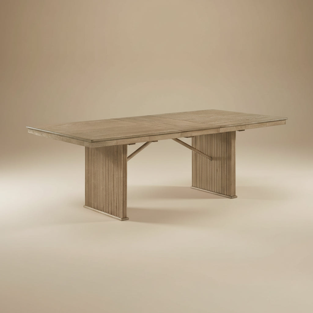 Adina 89-inch Extension Dining Table Distressed Light Brown