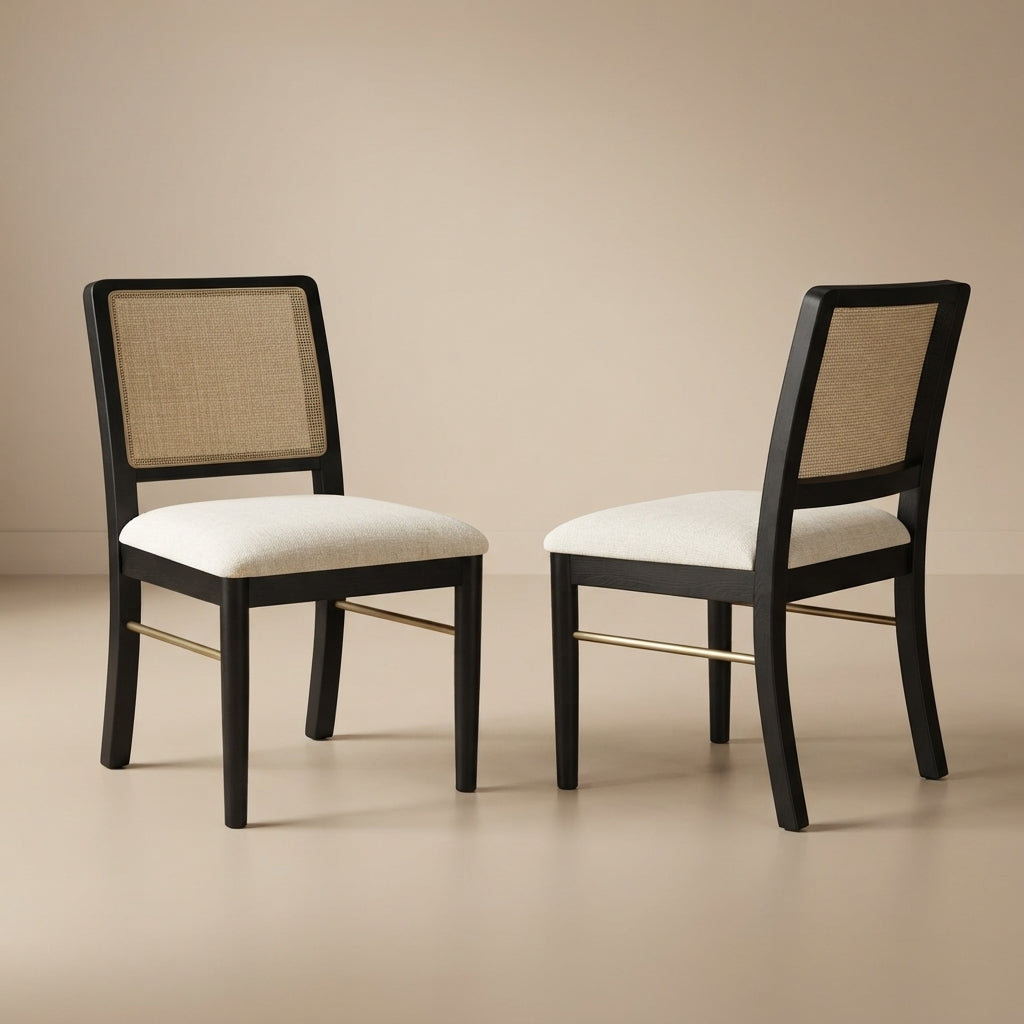 Arini Rattan Cane Dining Side Chair (Set of 2)