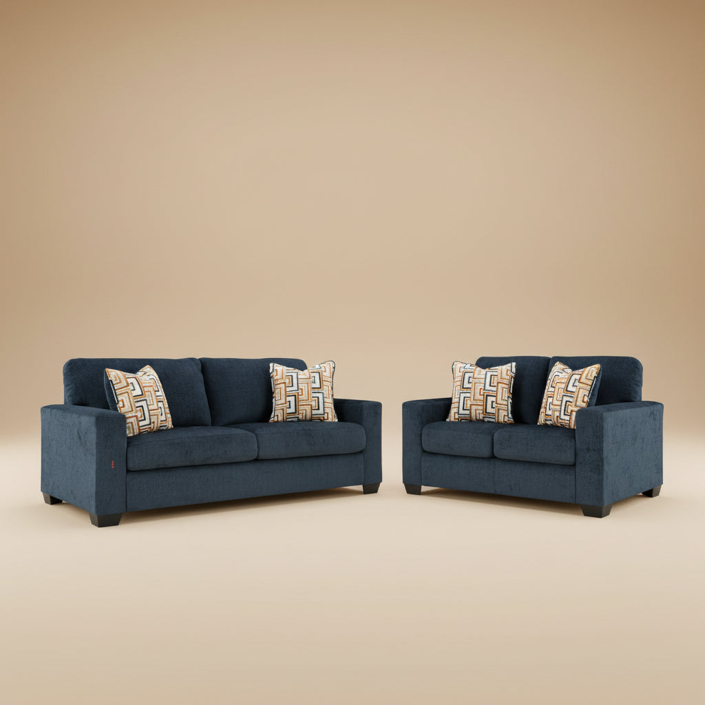 Aviemore Sofa and Loveseat - Navy