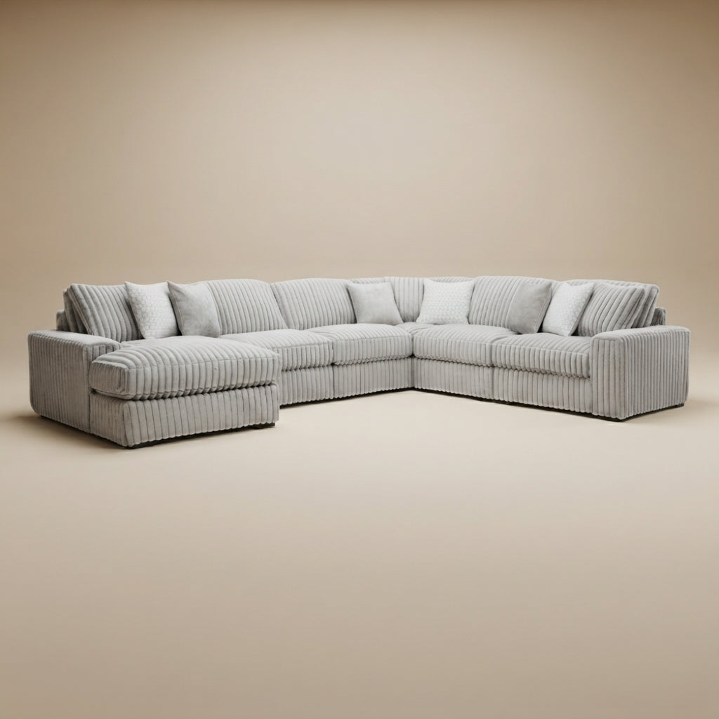 Stupendous 6-Piece Sectional with Left Chaise