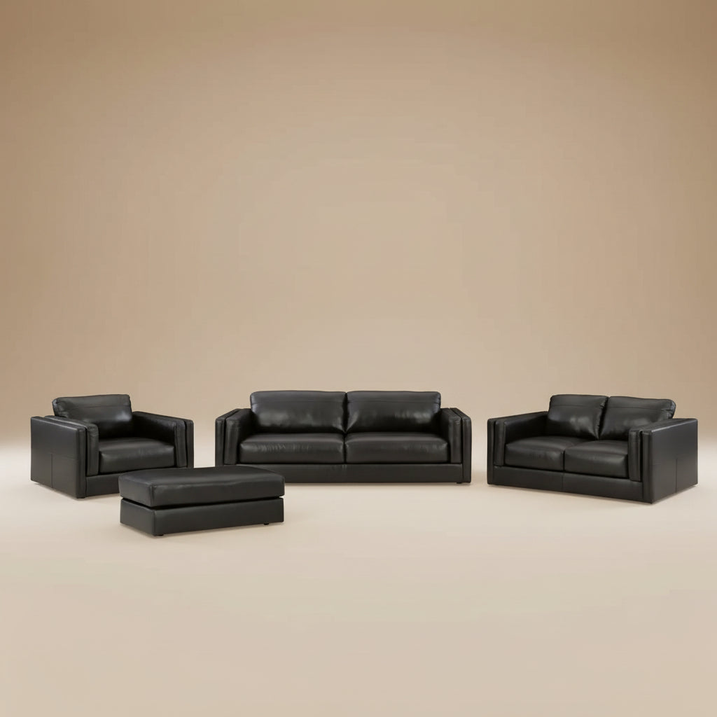 Amiata Sofa, Loveseat, Chair and Ottoman - Natural