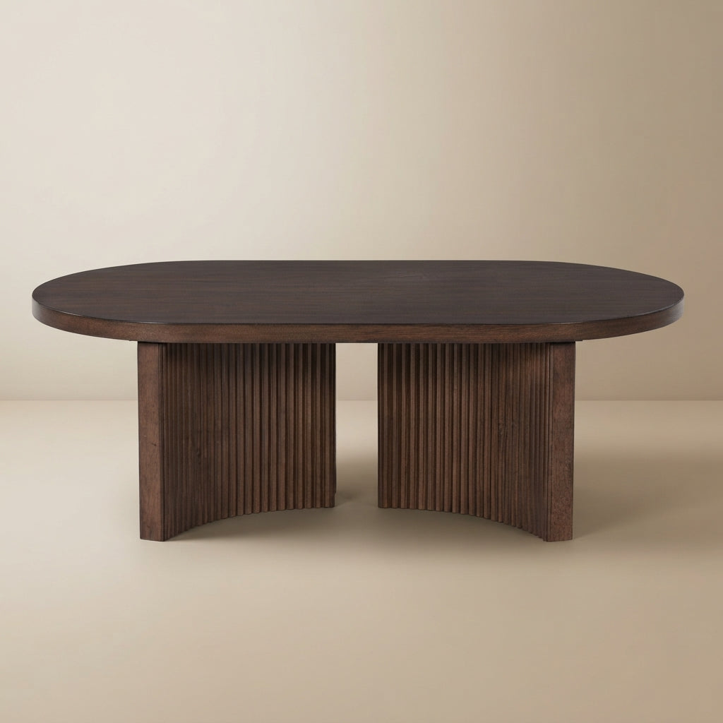 Korestone Oval Cocktail Table - Brown