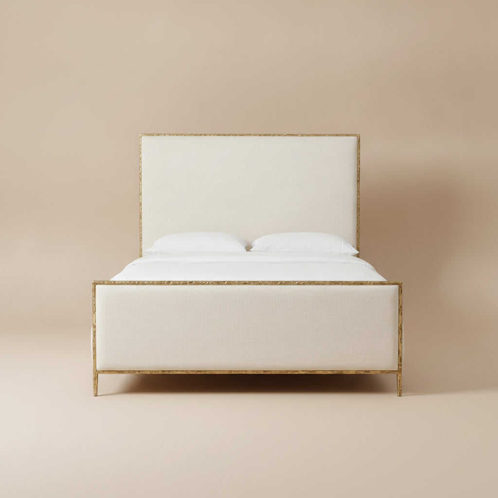 Valda Matte Gold Queen Bed