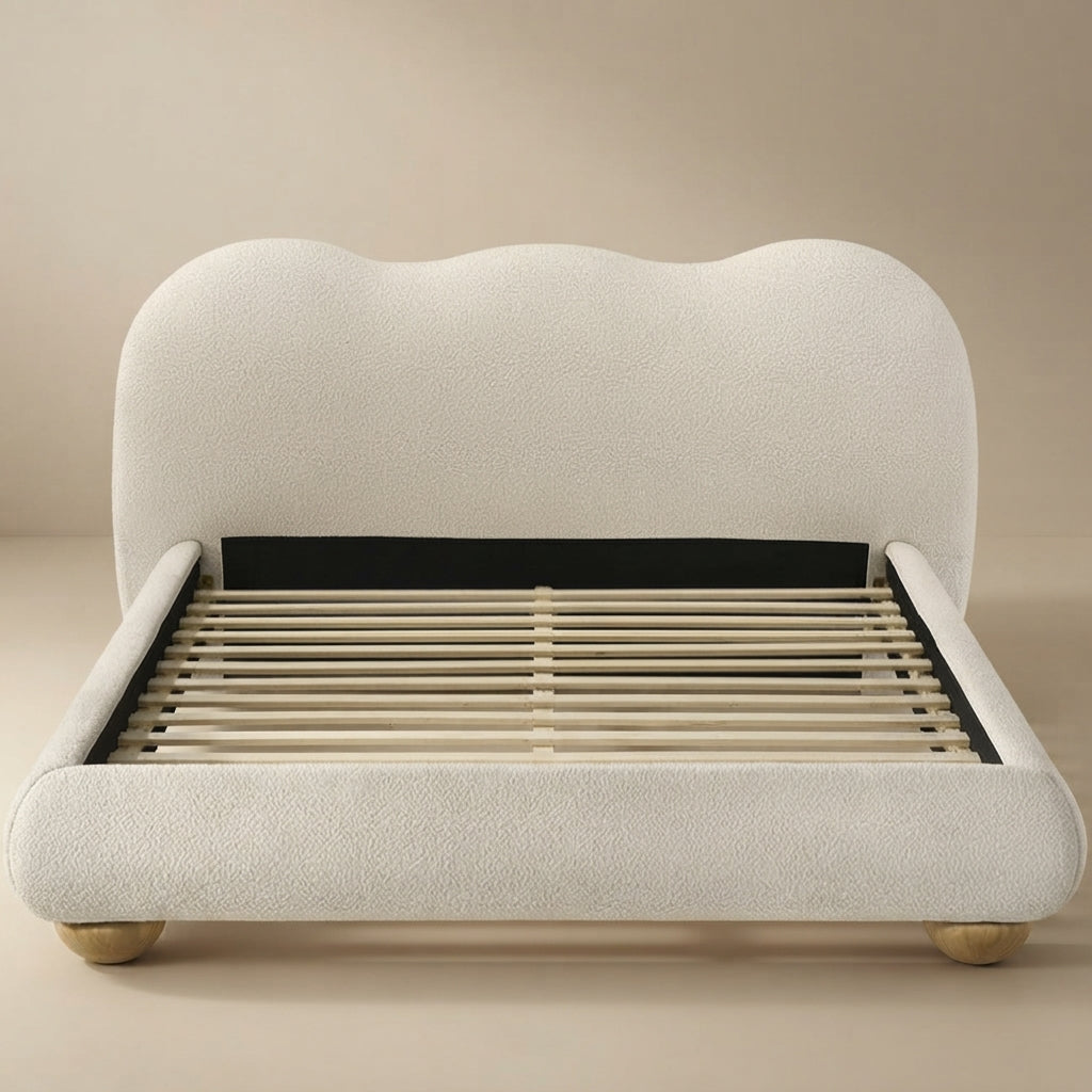 Finamore White/Natural Oak Queen Bed