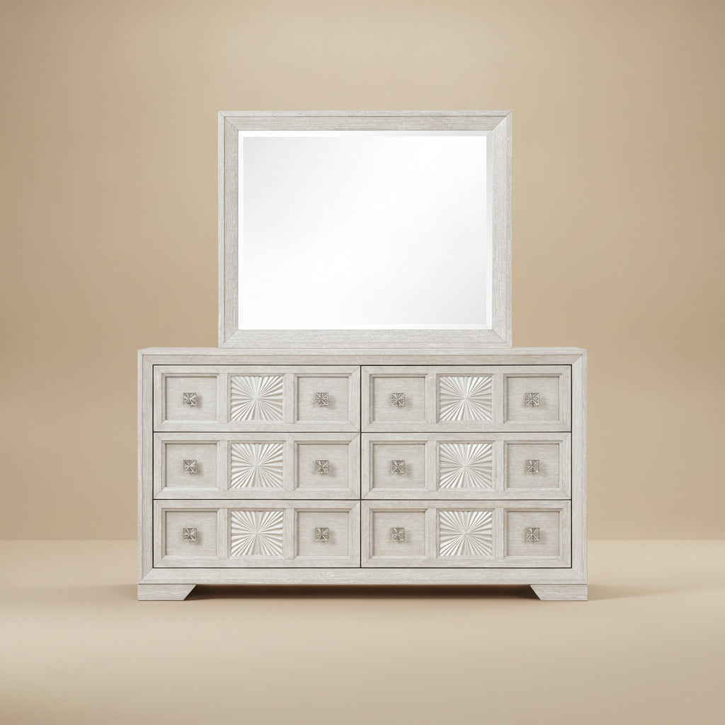 Argenthart Transitional Light Gray Engineered Wood Dresser by Furniture of America