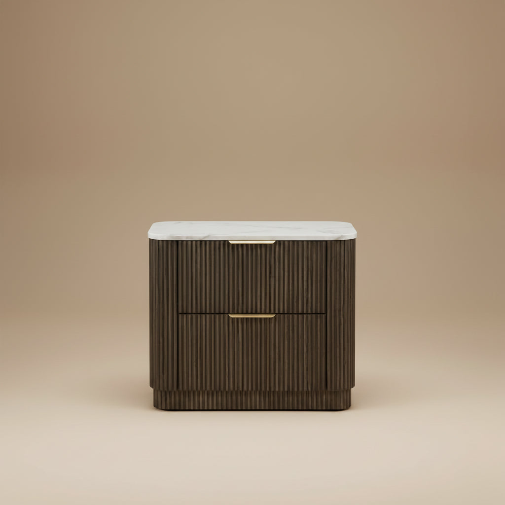 Lantrisant Contemporary Dark Walnut Nightstand by Furniture of America