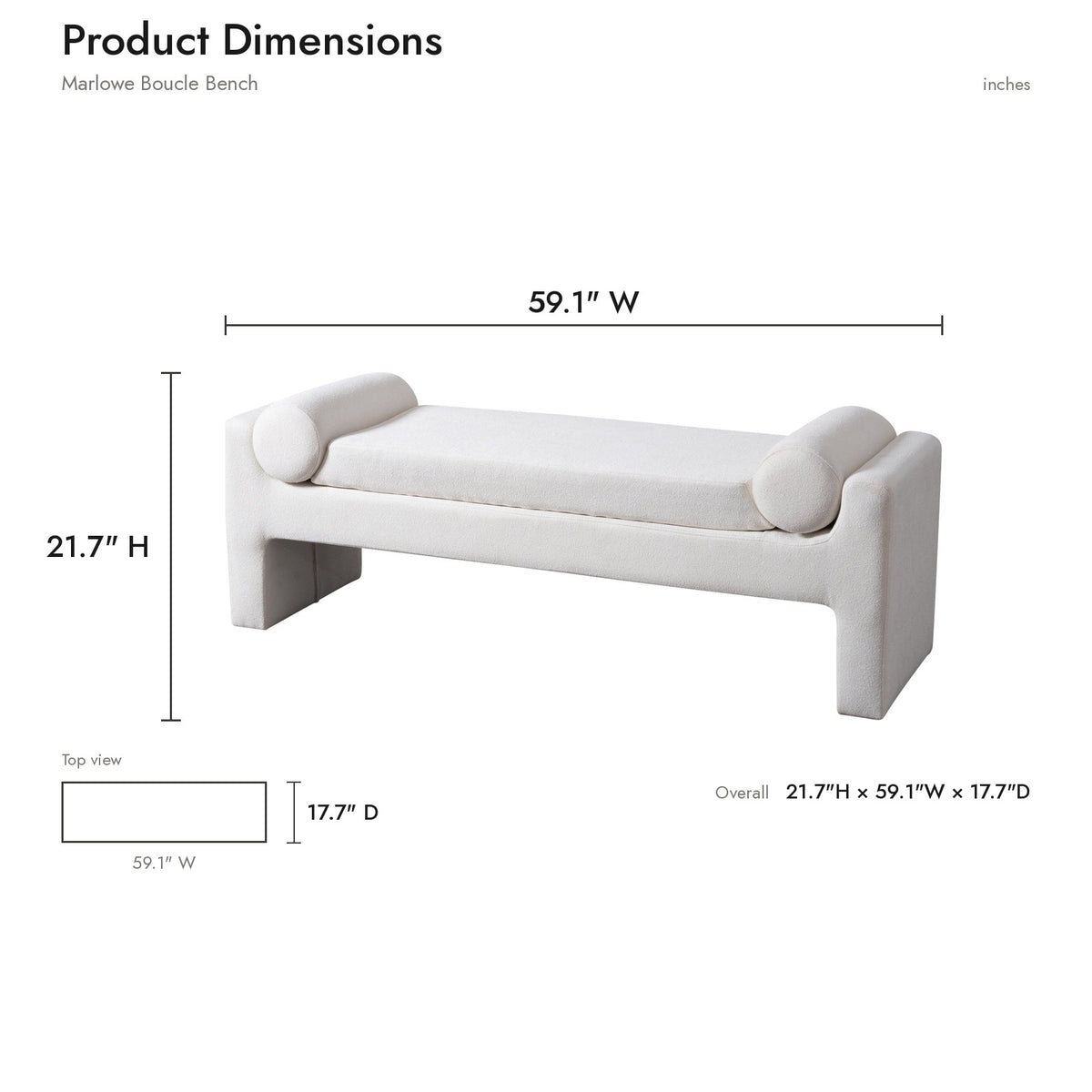 Product dimensions diagram
