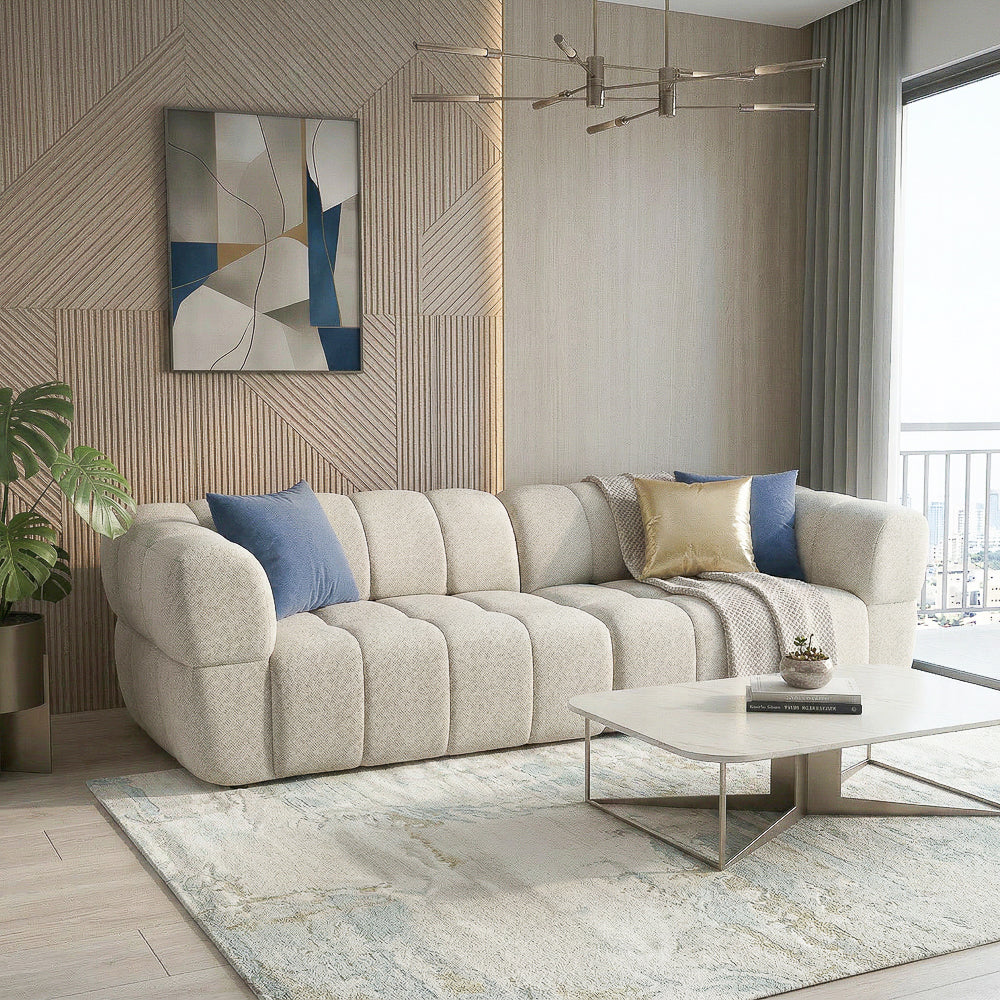 Revel Light Brown Chenille PWR Slider Sofa