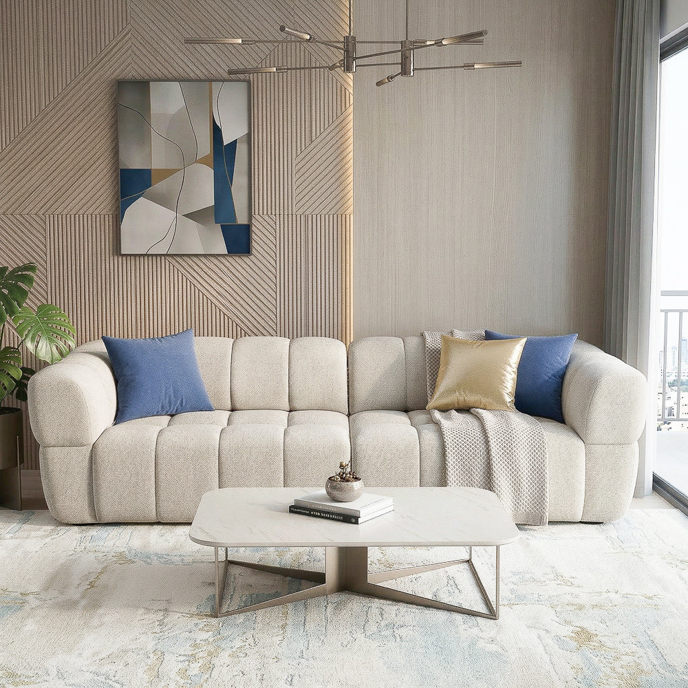 Revel Light Brown Chenille PWR Slider Sofa