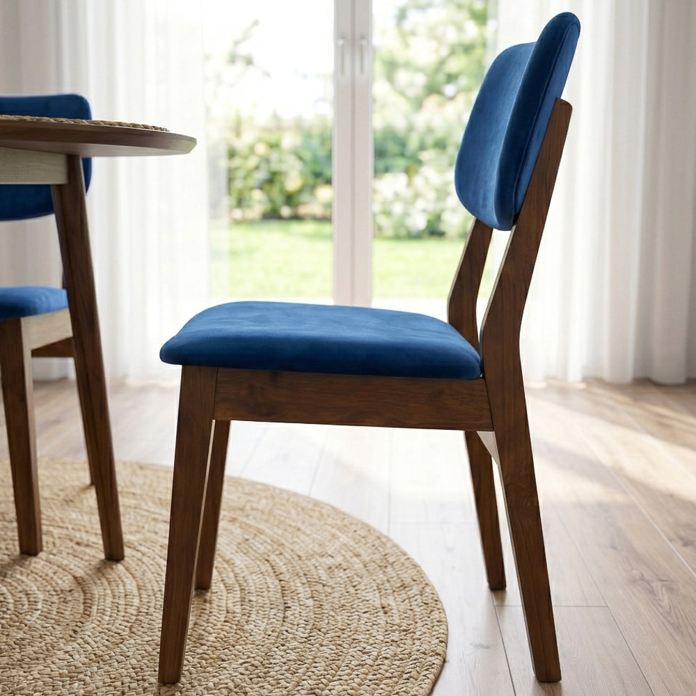 Abbott Blue Velvet Dining Chair - Set of 2