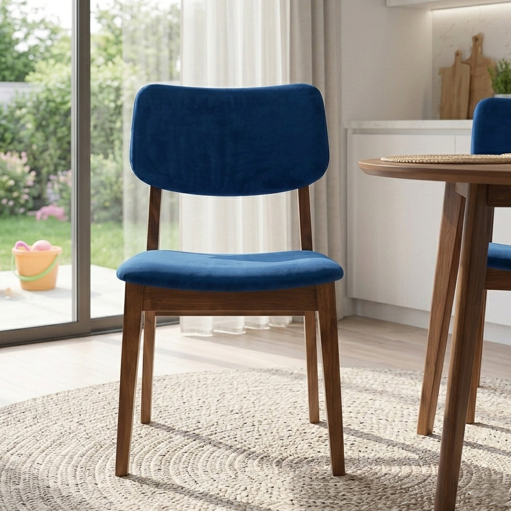 Abbott Blue Velvet Dining Chair - Set of 2