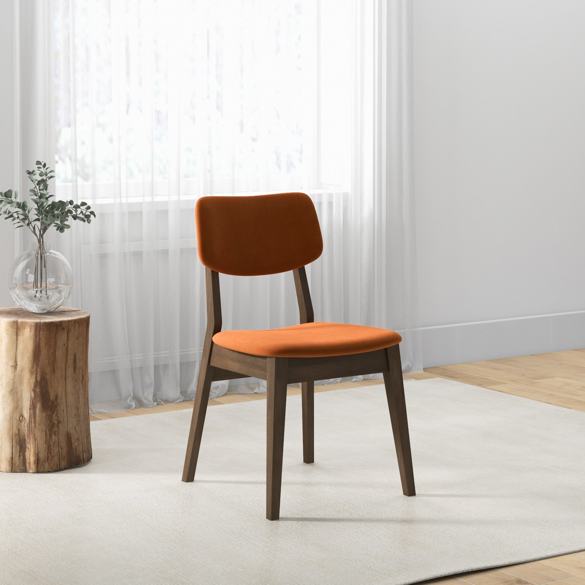 Abbott Burnt Orange Velvet Dining Chair - Set of 2