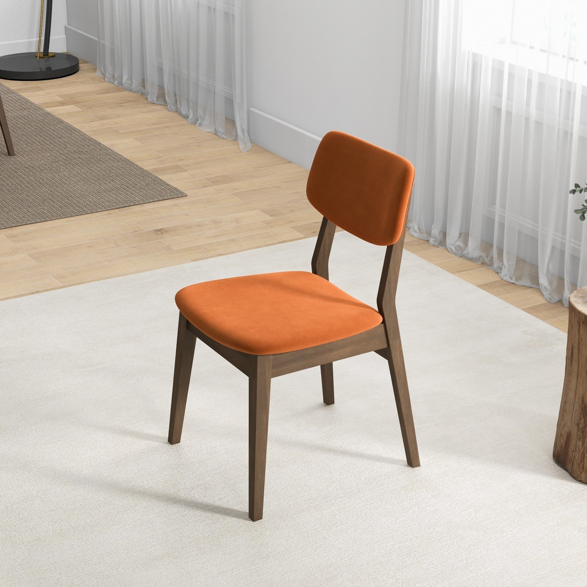 Abbott Burnt Orange Velvet Dining Chair - Set of 2