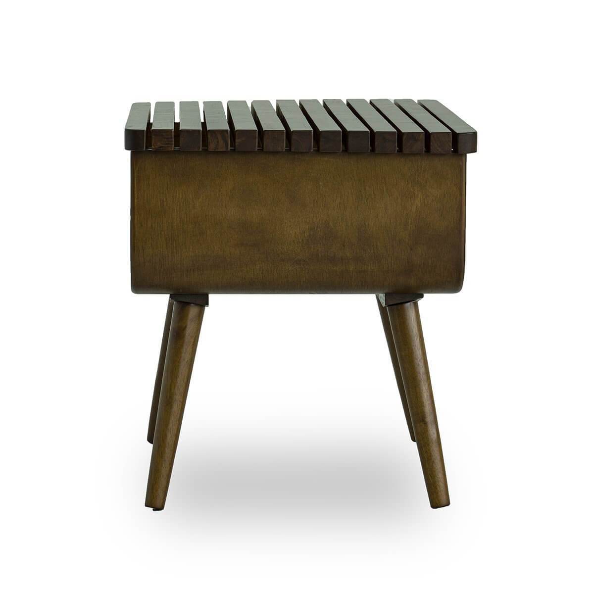 Agora Solid Wood End Table in Walnut