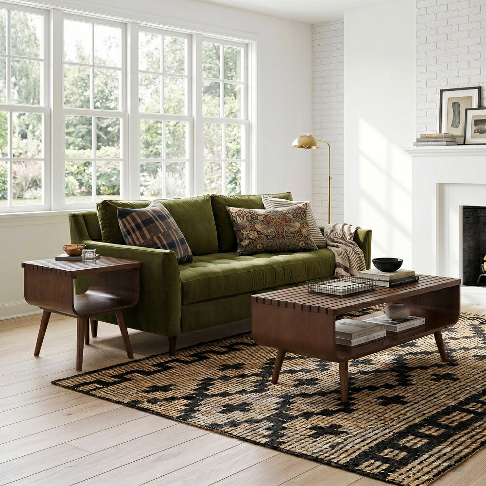 Agora Solid Wood End Table in Walnut