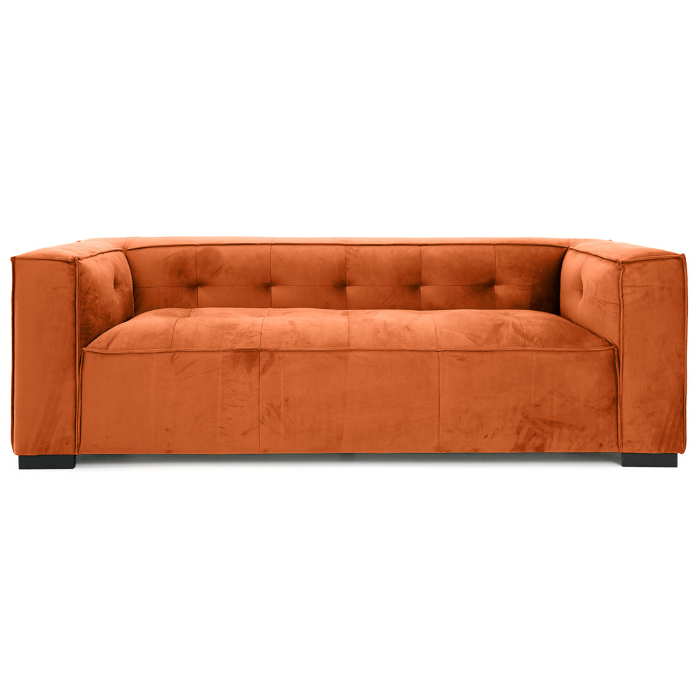 Alameda Burnt Orange Velvet Sofa