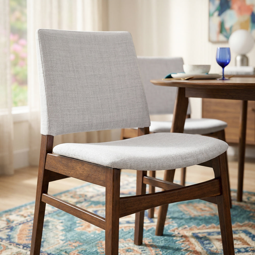Alpha Light Grey Dining Chair - Set of 2