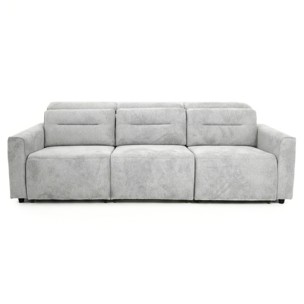 Archie Light Grey Fabric Power Slider Sofa