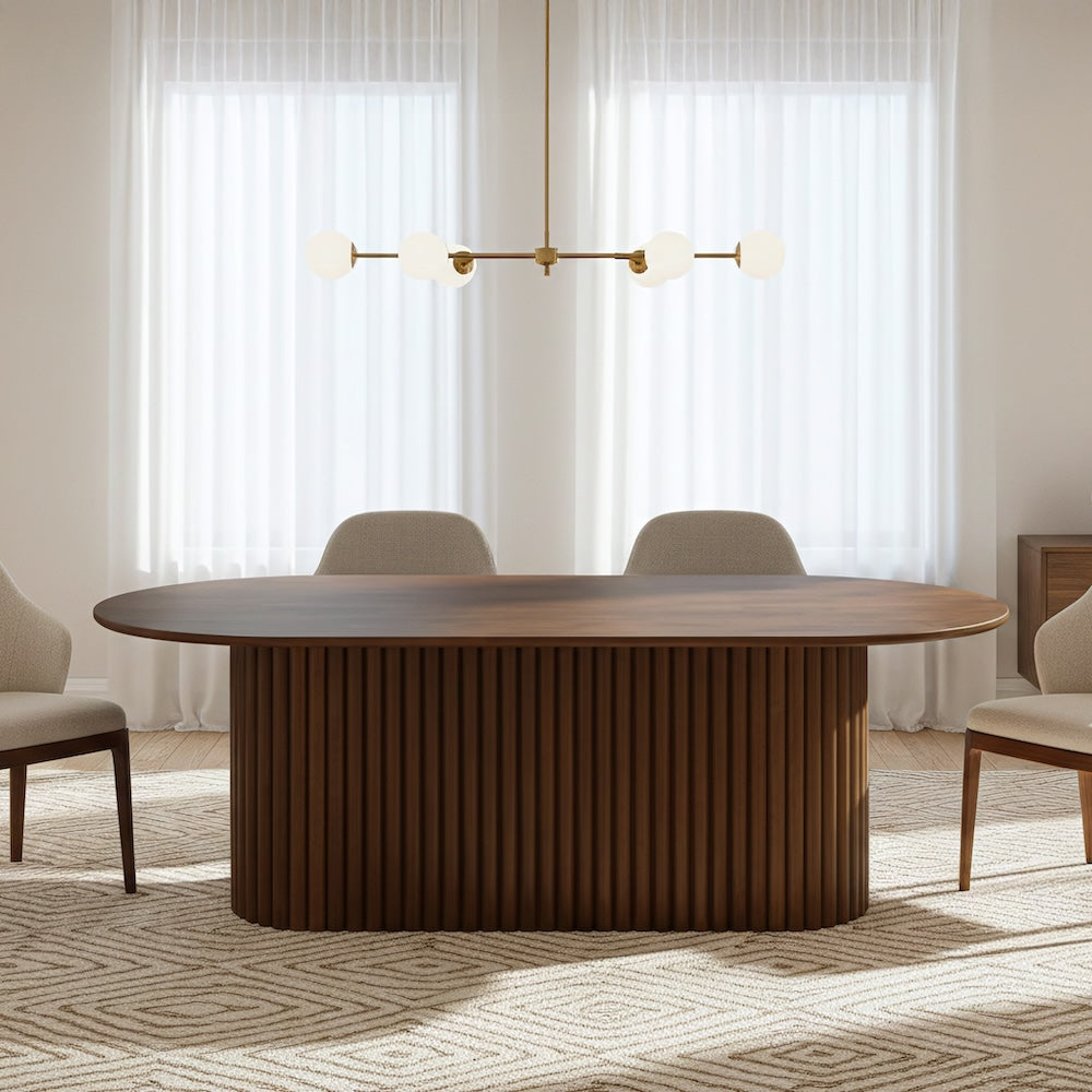 Ariel Walnut Oval Dining Table