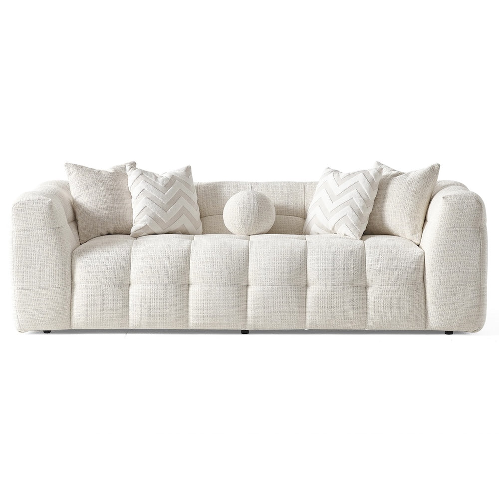 Aris Ivory Chenille Sofa