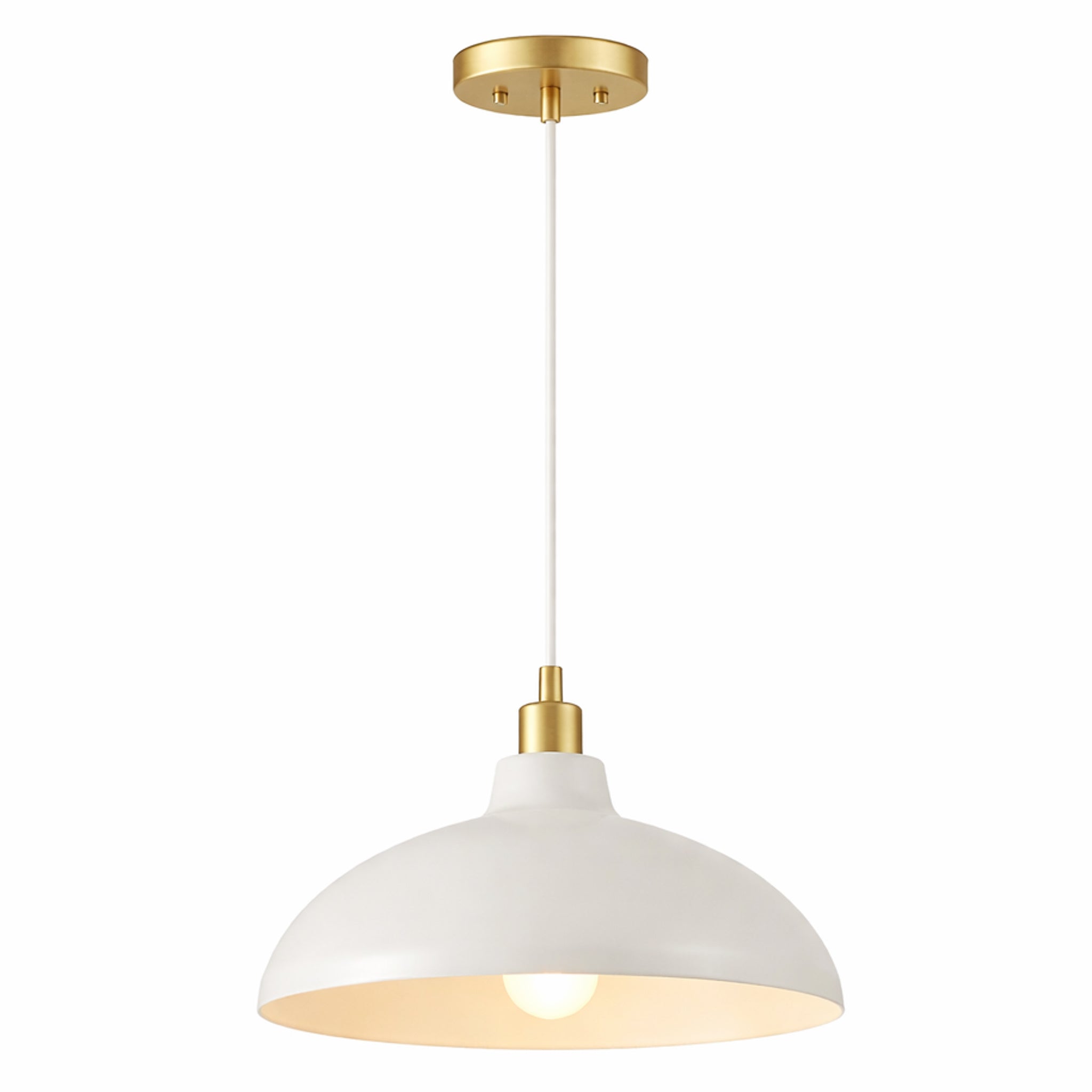 Astral Single Light White Pendant Lamp for Kitchen Island