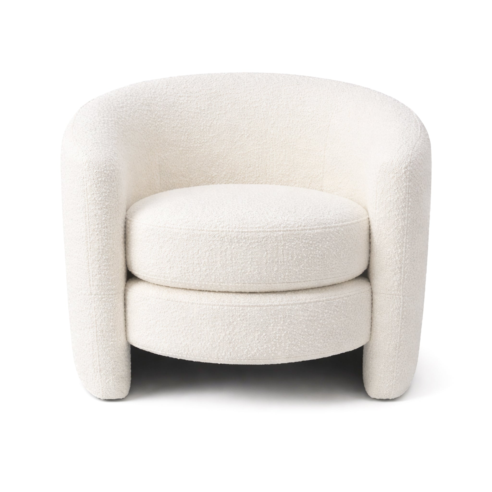 Axis White Boucle Lounge Chair