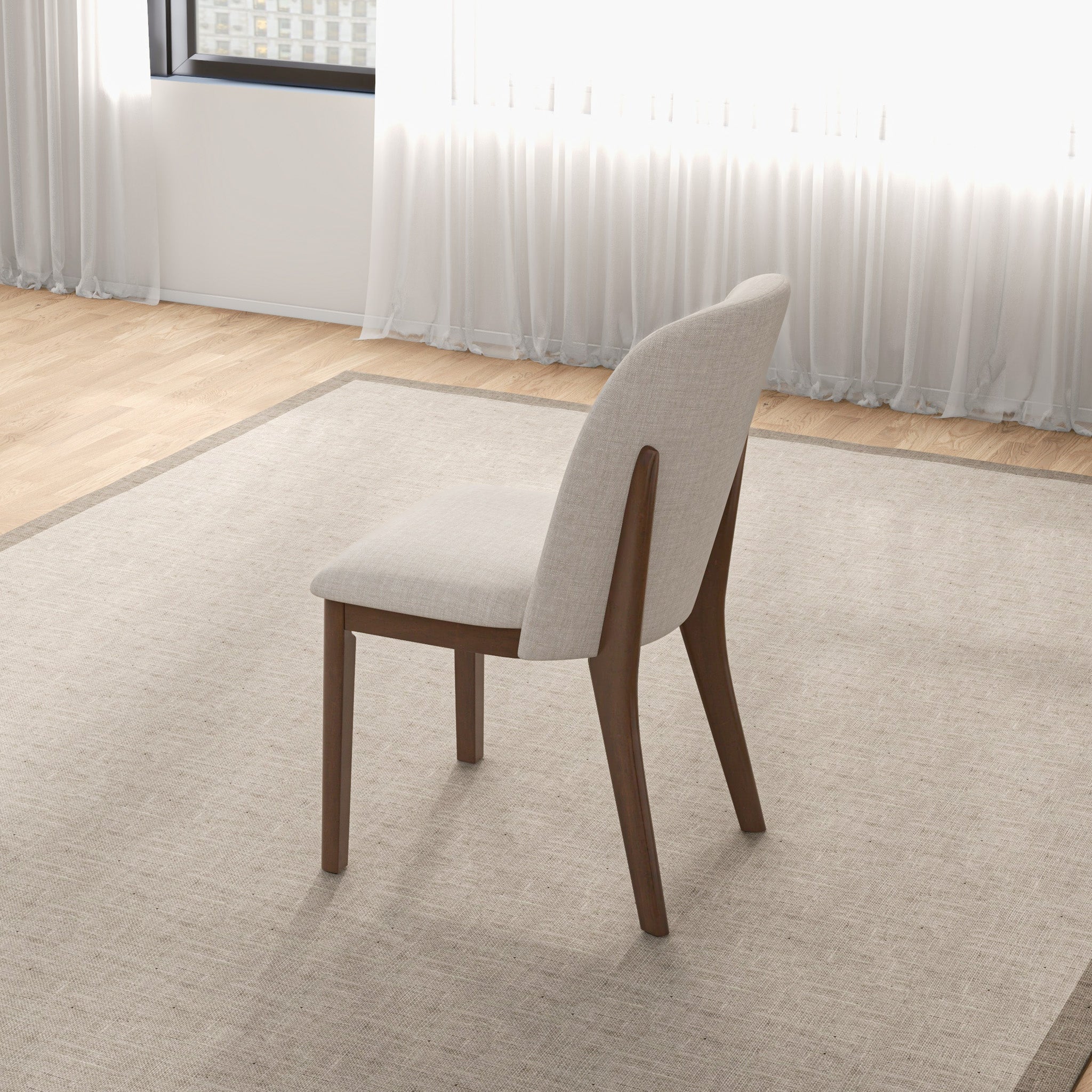 Belfast Beige Fabric Dining Chair - Set of 2