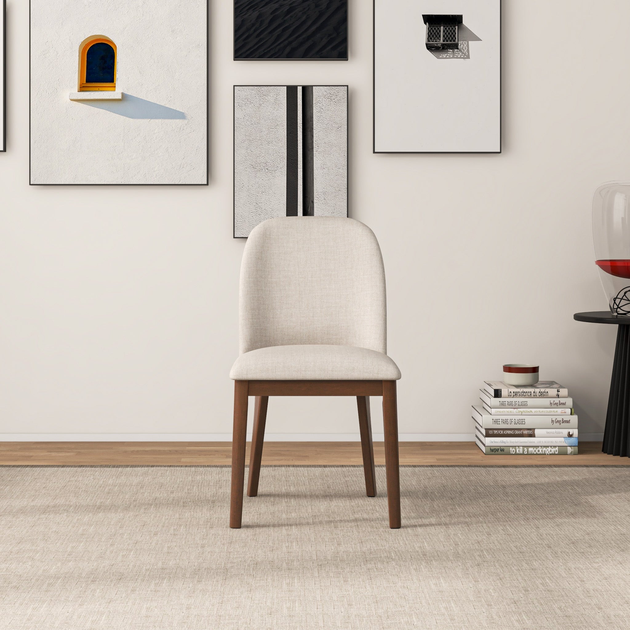 Belfast Beige Fabric Dining Chair - Set of 2