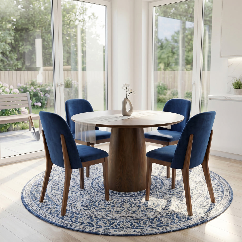 Belfast Navy Blue Velvet Dining Chair - Set of 2