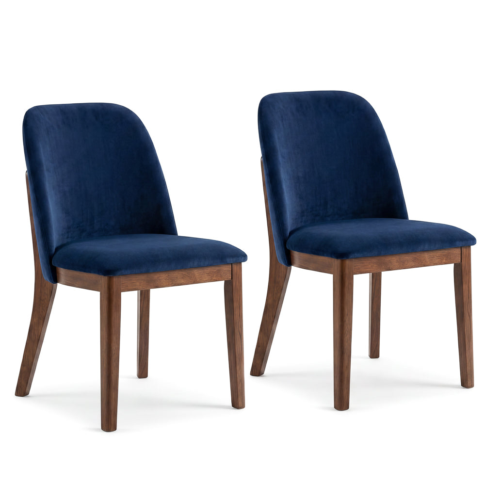 Belfast Navy Blue Velvet Dining Chair - Set of 2