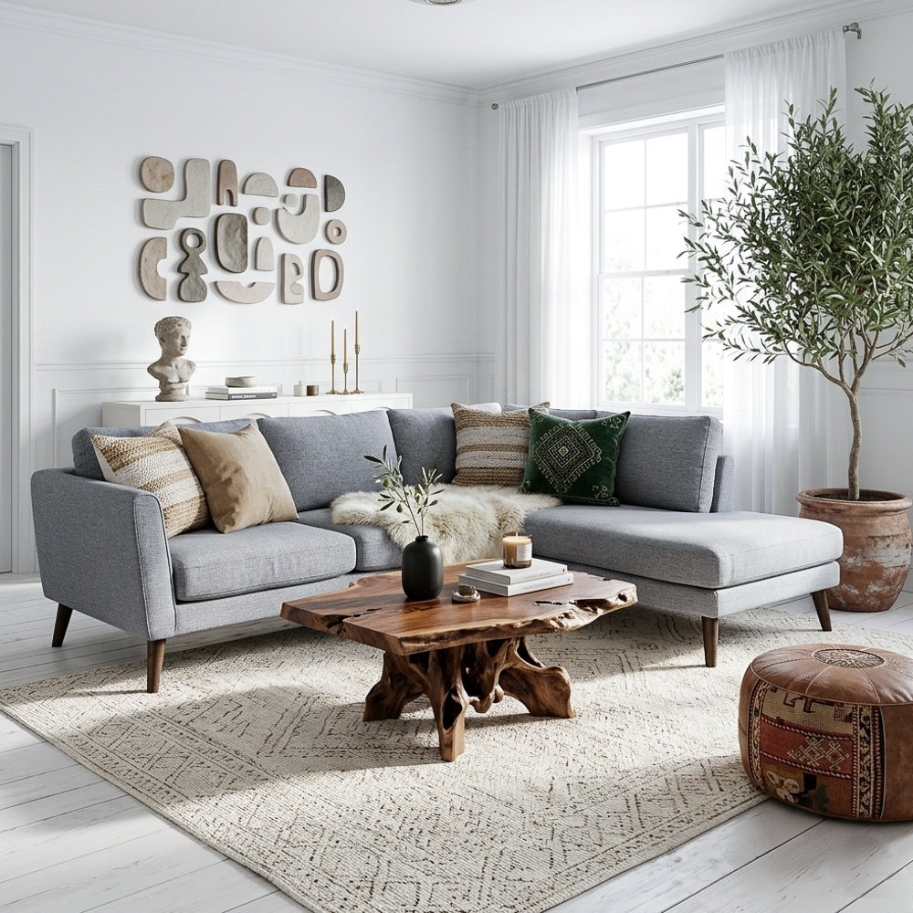 Bexley Grey Right Facing Chaise Sectional Sofa