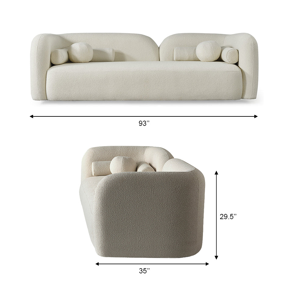 Bodrum Olive Green Velvet Curved Sofa