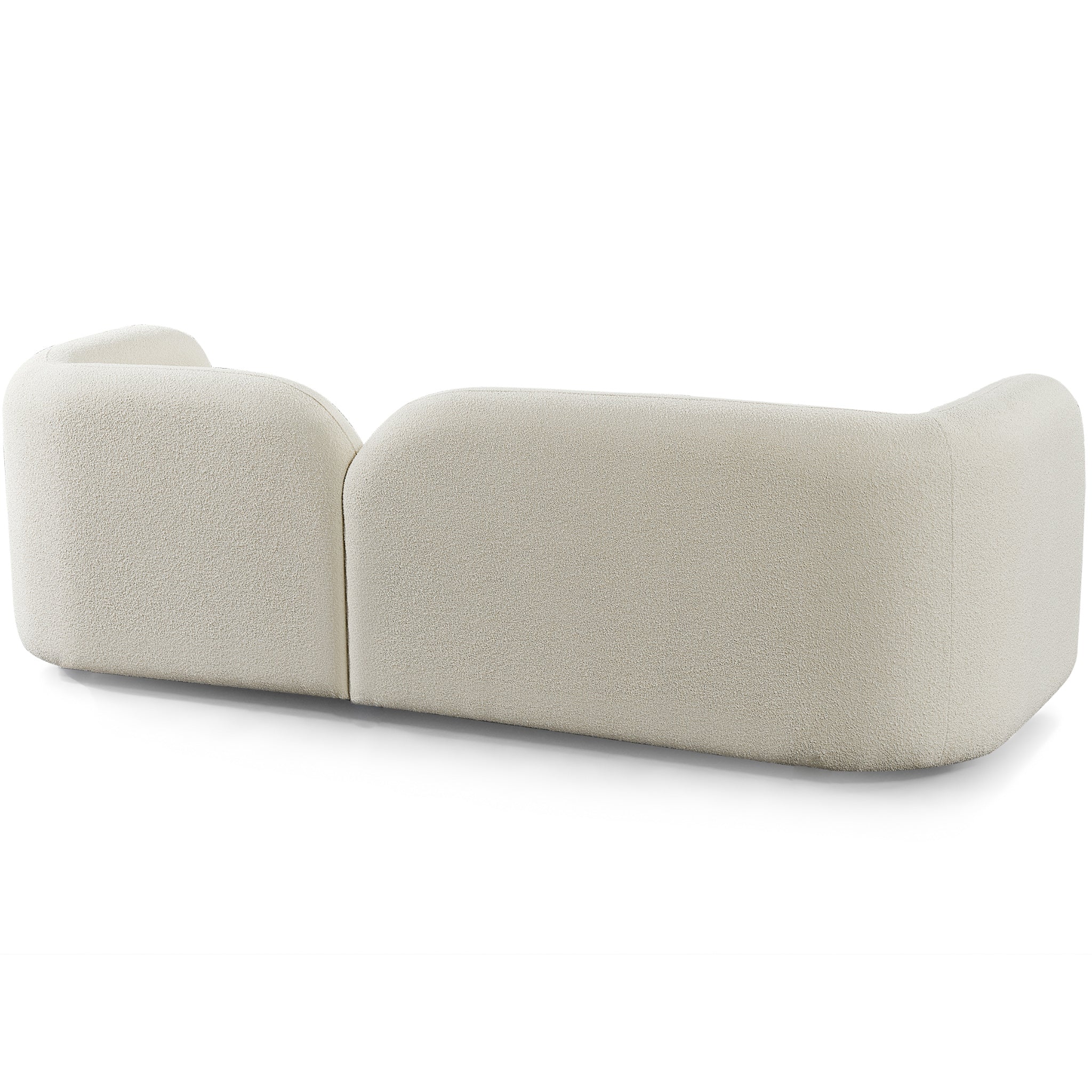 Bodrum Ivory Boucle Curved Sofa