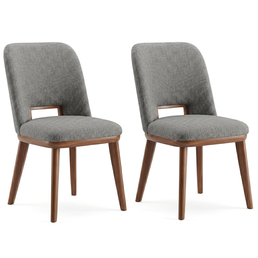 Bonney Light Grey Fabric Dining Chair Set of 2