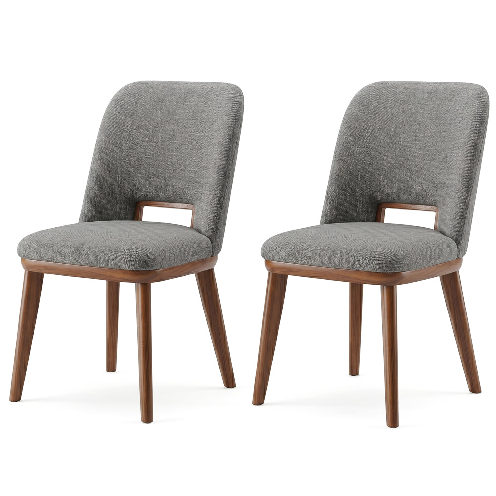 Bonney Light Grey Fabric Dining Chair Set of 2