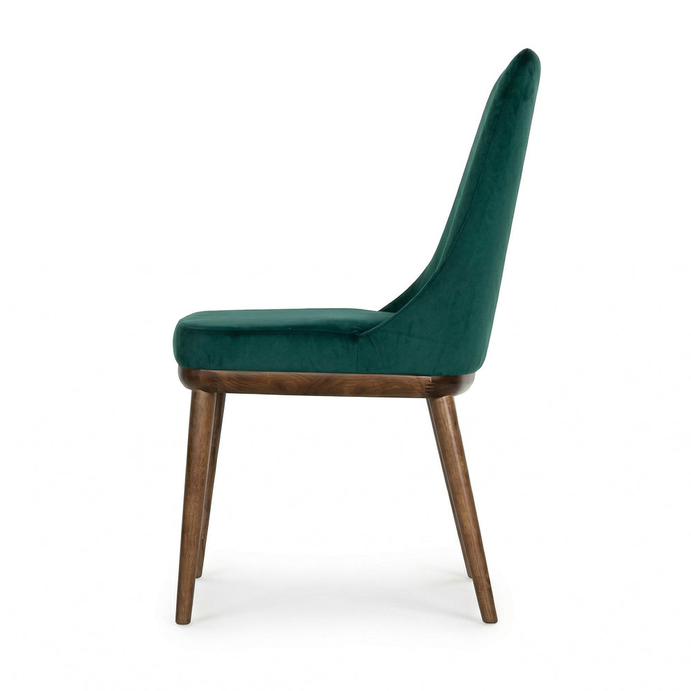 Brighton Emerald Green Velvet Dining Chair - Set of 2