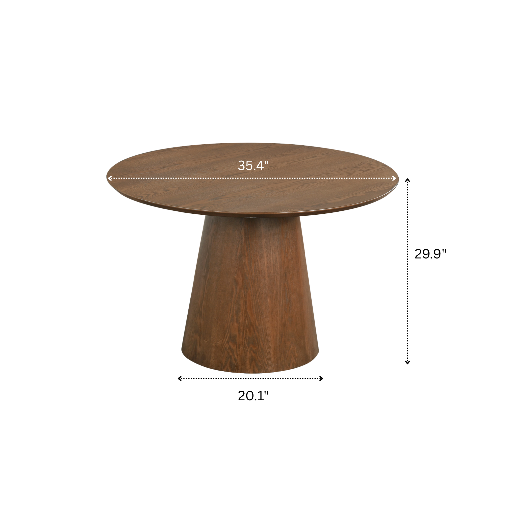 Camden Walnut Round Dining Table - Small