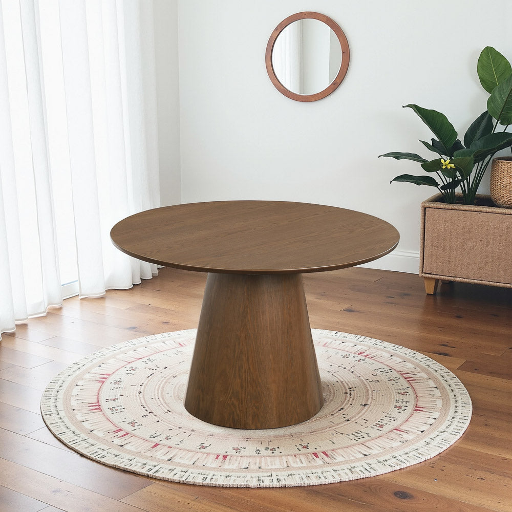 Camden Walnut Round Dining Table - Small