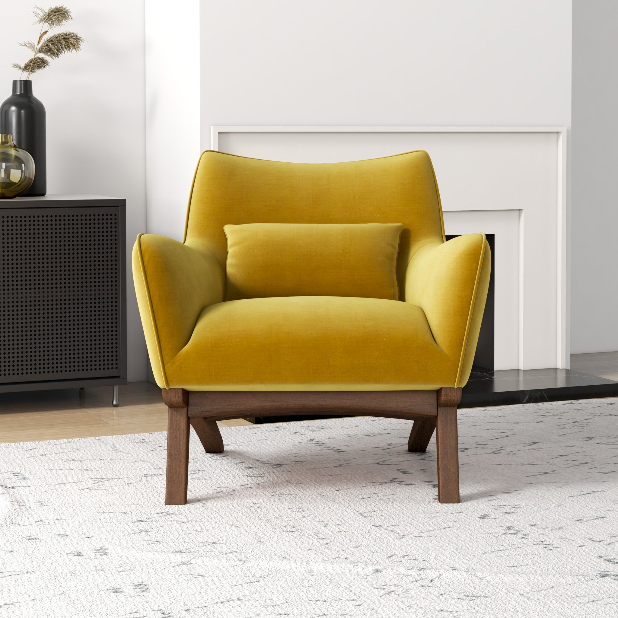 Casper Gold Velvet Lounge Chair