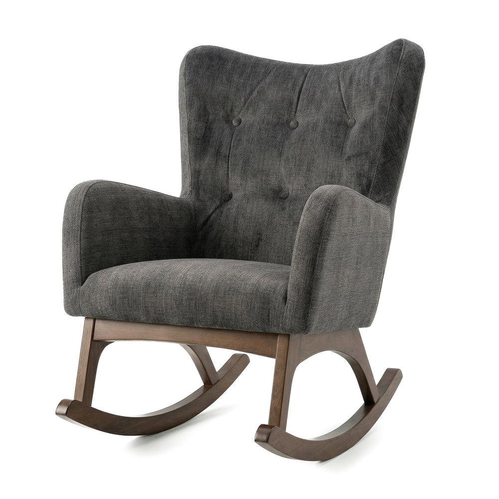 Charlotte Gray Fabric Rocking Chair