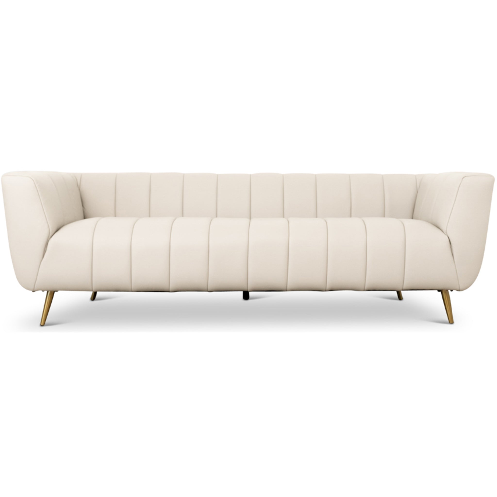 Clodine Cream Leather Sofa