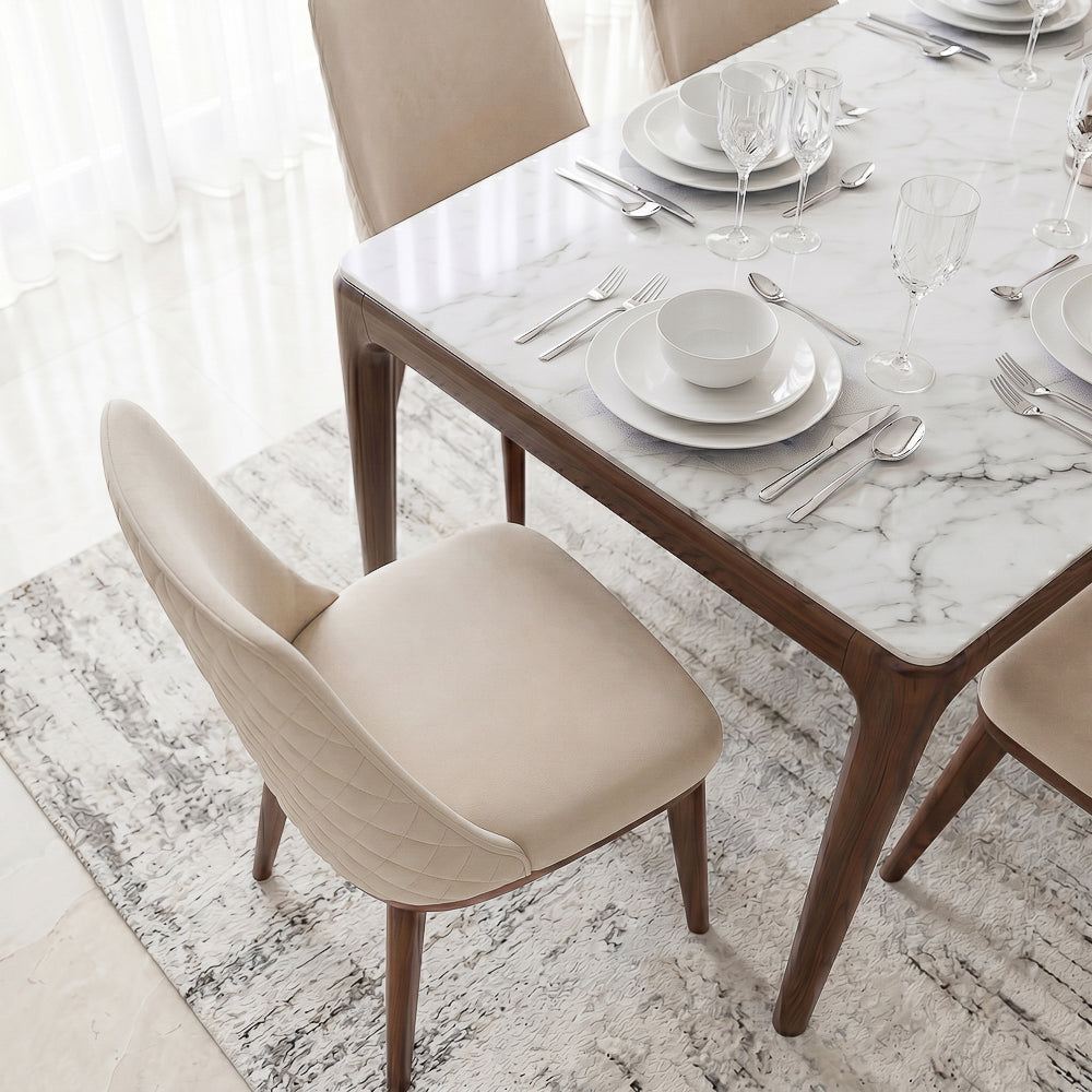 Cloud Beige Velvet Dining Chair - Set of 2